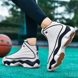 Couple Models Autumn And Winter Basketball Shoes Leather Fashion Trend Smooth Lines Classic Retro Plus Size 36-46 Casual