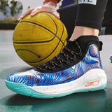 Brand Men's Basketball Shoes Women's Basketball Sneakers Children Non-slip High-top Parent Child Breathable Basketball Training