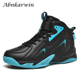 Autumn Winter Men High-Top PU Leather Basketball Shoes Training Sneakers Sport Shoes Big Size 48 49 50 51 Anti-Slip