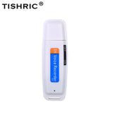 TISHRIC Mini Dictaphone USB Voice Recorder Pen U-Disk Professional Flash Drive Digital Audio Recorder Micro SD TF Card Up to 32G