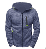 Men's Grey Casual Hooded Sweatshirts