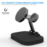 Vertical Magsafe Magnetic Folding Three-in-one Stand Mobile Phone Watch Headset 1 Generation Pen Four-in-one Wireless Charger