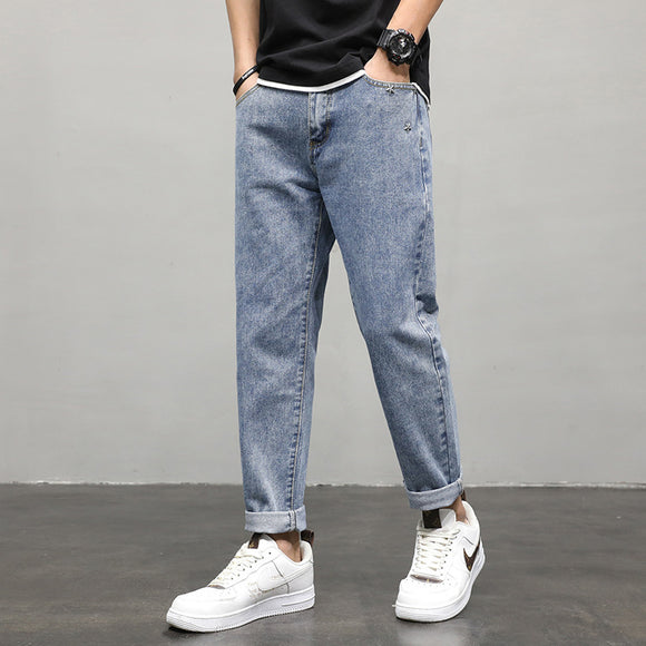 Men's Straight Summer Cropped Jeans