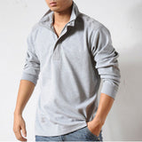 Men's Solid Color Cotton Tops