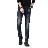 Men's Small Feet Black Denim Jeans