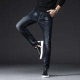 Men's Small Feet Black Denim Jeans