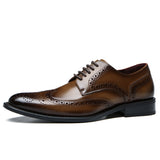 Brogue Cowhide British Leather Shoes