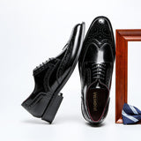 Brogue Cowhide British Leather Shoes