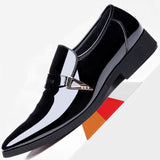 Bright Leather Over-Foot Single Shoes