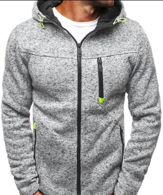 Men's Grey Casual Hooded Sweatshirts