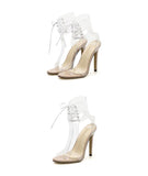 Jelly Transparent Heel Sandals