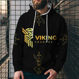 3D Digital Viking Printed Loose Hoodies