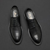 Trendy British Pointed Leather Shoes