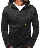 Men's Grey Casual Hooded Sweatshirts