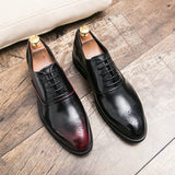 British Trendy Pointed Leather Shoes