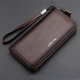 Men's Long Zipper leather Wallets