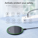 10W Qi Wireless Charger For iPhone X/XS Max XR 8 Plus Mirror Wireless Charging Pad For Samsung S9 S10+ Note 9 8