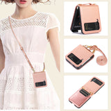 New Model Is Suitable For Samsung Z Flip3 Folding Screen Mobile Phone Case Diagonally Across The Samsung Galaxy Z Flip4 Card Cover