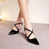 Stiletto cross strap sandals