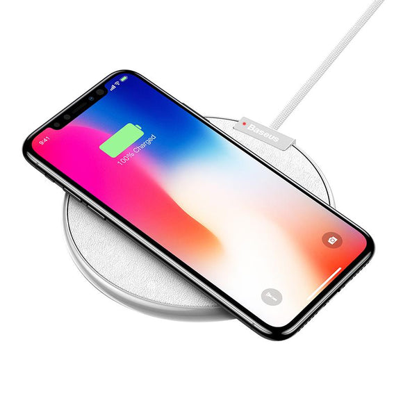 Baseus Qi Wireless Charger Pad For iPhone 8 X Samsung Note 8 Fast Charging Mobile Phone Desktop Wireless Charging