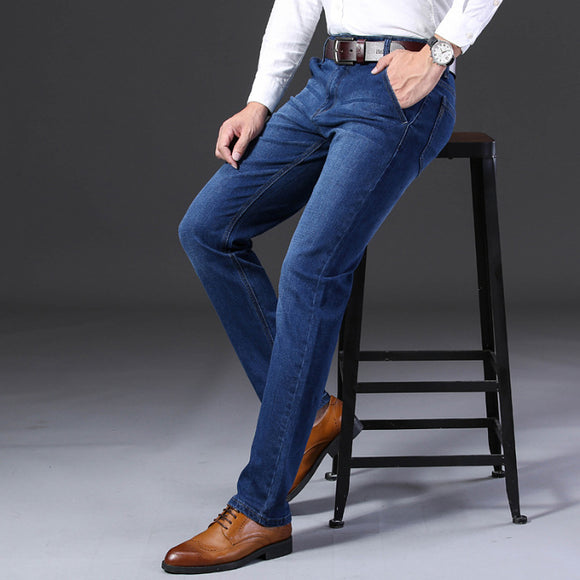 Men's Stretch Loose Straight Leg Jeans