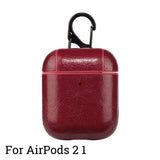 Protective Bag Leather Sleeve Cover Case Storage Earphone Portable For Apple AirPods Charging Box Case For AirPods Pro With Hook