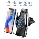 Automatic Clamping Wireless Car Charger Air Vent Phone Holder 360 Degree Rotation USB Charging Mount Bracket