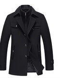 Men woolen slim fit overcoat