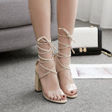 Cross strap high heel sandals