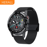 HERALL 2020 ECG Smart Watch For Men IP68 Waterproof Smartwatch Blood Pressure Monitor For Android Apple Xiaomi