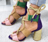 Thick and color matching sandals