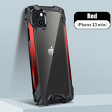 New Transparent Back Panel Protective Case Is Suitable For iPhone 13 Pro Promax Mini Metal Airbag Anti-Drop Mobile Phone Case