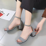 Summer rough heel female sandals