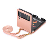 New Model Is Suitable For Samsung Z Flip3 Folding Screen Mobile Phone Case Diagonally Across The Samsung Galaxy Z Flip4 Card Cover