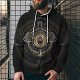 3D Digital Viking Printed Loose Hoodies