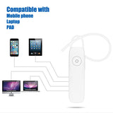 M165 Mini Bluetooth Earphone Stereo Bass Bluetooth Headset Handsfree Earloop Wireless Earpiece With Mic For All Smart Phones