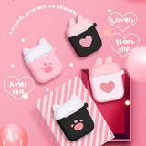 Cute Cartoon Cat Claw Earphone Case Silicone Protective Cover For Airpad i10 TWS Shockproof Earphones Protector Case With Ring