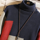 Colour Contrast Turtleneck Sweaters