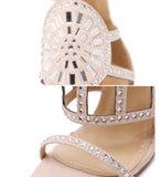 Rhinestone high heel sandals