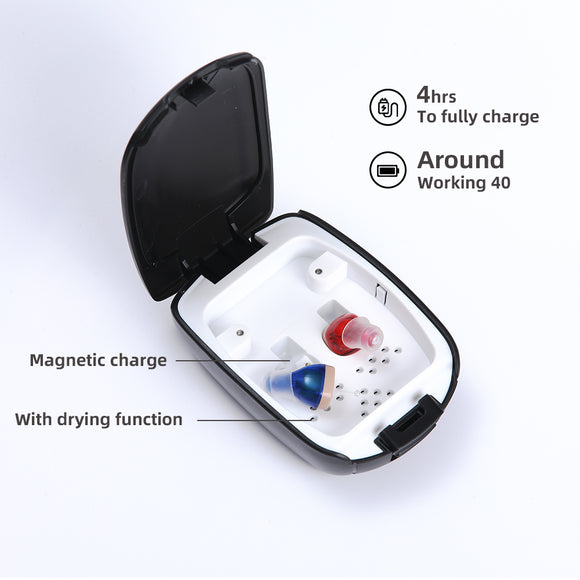 Elderly Hearing Aids Invisible Charging Hearing Aid CIC Sound Amplifier Accessories