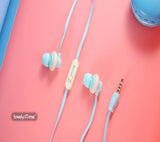 Cute Earphones  Macarons Donut Cartoon Earphone Q17 White/Pink/Green/Blue/Black/Mint Green Portable Earplug