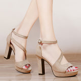 Super thick high-heeled sandals