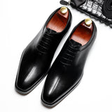 British Pointed Toe Lace-Up Shoes