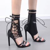 Strap belt buckle sandals