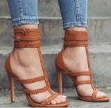 Braid High Heel Sandals