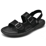 Double Breasted Leather Sandals