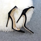 Peep toe high-heel sandals