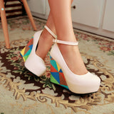 Ladies wedge heel shoes