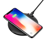 Baseus Qi Wireless Charger Pad For iPhone 8 X Samsung Note 8 Fast Charging Mobile Phone Desktop Wireless Charging