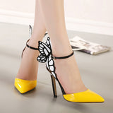 Pointed high butterfly sandals